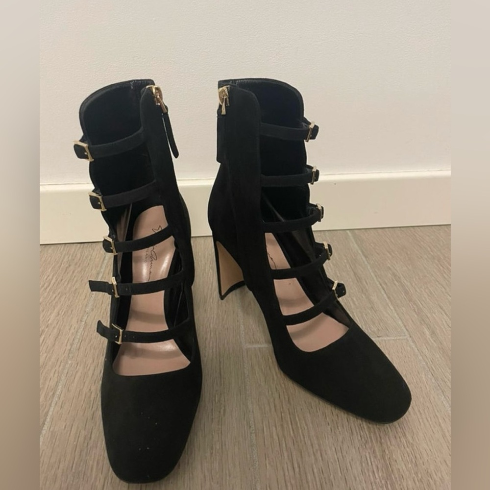 Black suede heels Giorgio Armani